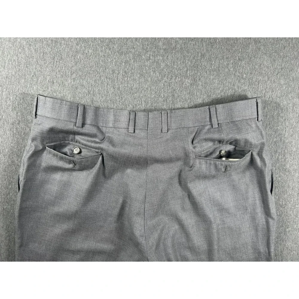 Brooks Brothers 1818 Madison Fit Grey 100% Wool Suit Trousers 48L 43W USA MADE